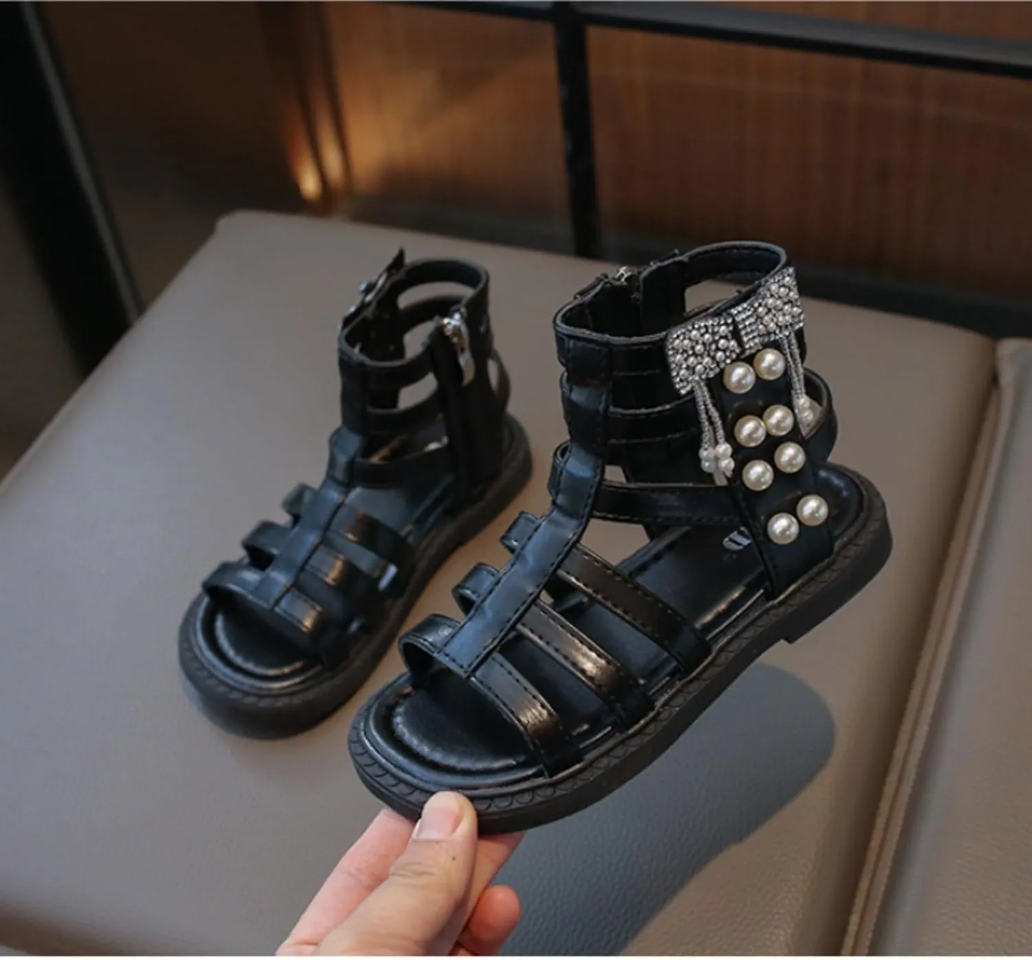 Girls Ballet Shoes Girls Summer Fashion Rome High Top Soft Bottom Sandals Toddler First Walking Shoes Sport Sandals