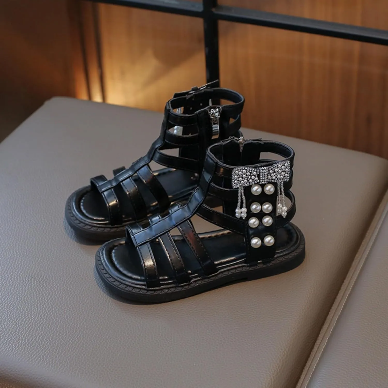 Girls Ballet Shoes Girls Summer Fashion Rome High Top Soft Bottom Sandals Toddler First Walking Shoes Sport Sandals