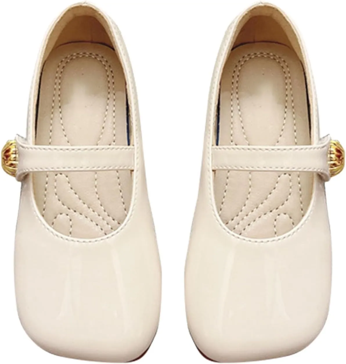 Girls Dress Leather Shoes Princess Flat Lightweight Soft Sole Non Slip Cute Pure Shoes Toddler Teen Kids Wedding Party
