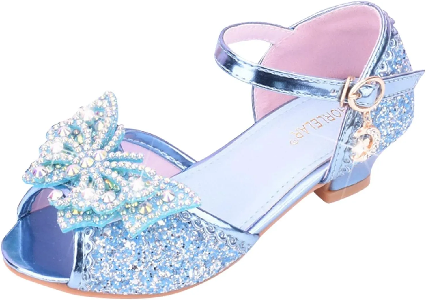 Girls Dress Shoes Mary Jane Shoes for Girls with Low Heel, Princess Flower Ballet Flats for Wedding School Party