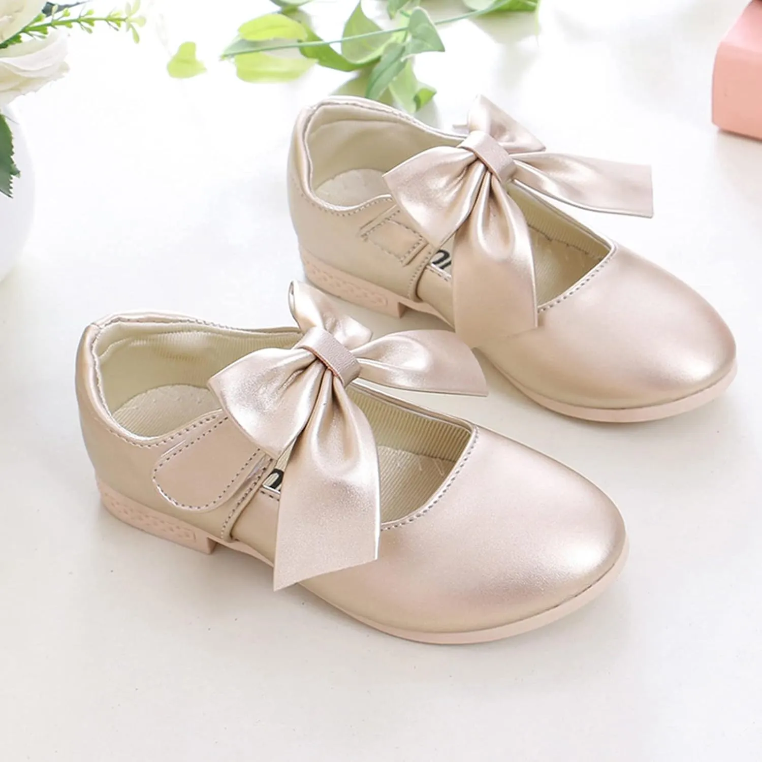 Girls Sandals Children Shoes White Leather Shoes Bowknot Girls Shoes Single Shoes Performance Shoes Sandals Shoes