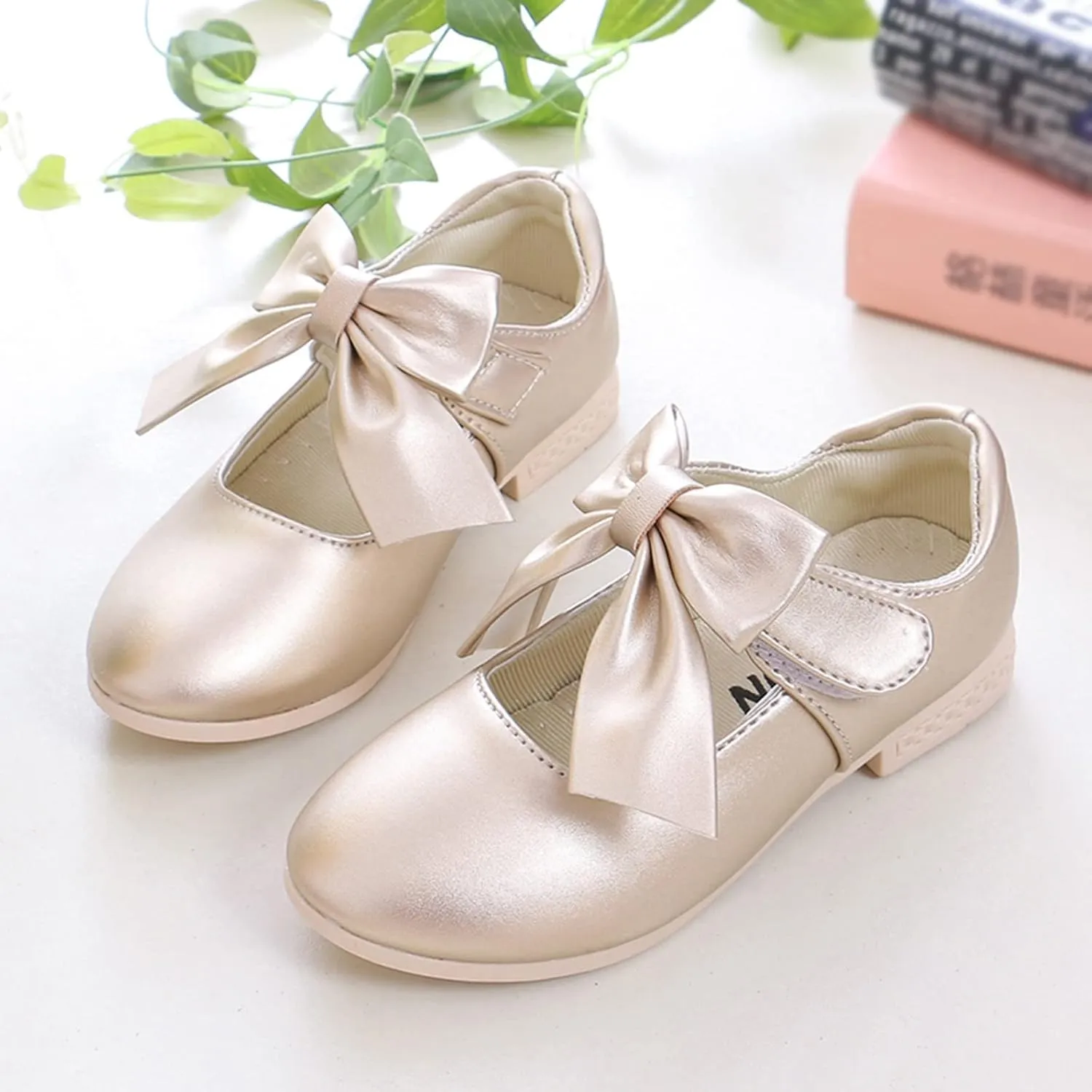 Girls Sandals Children Shoes White Leather Shoes Bowknot Girls Shoes Single Shoes Performance Shoes Sandals Shoes