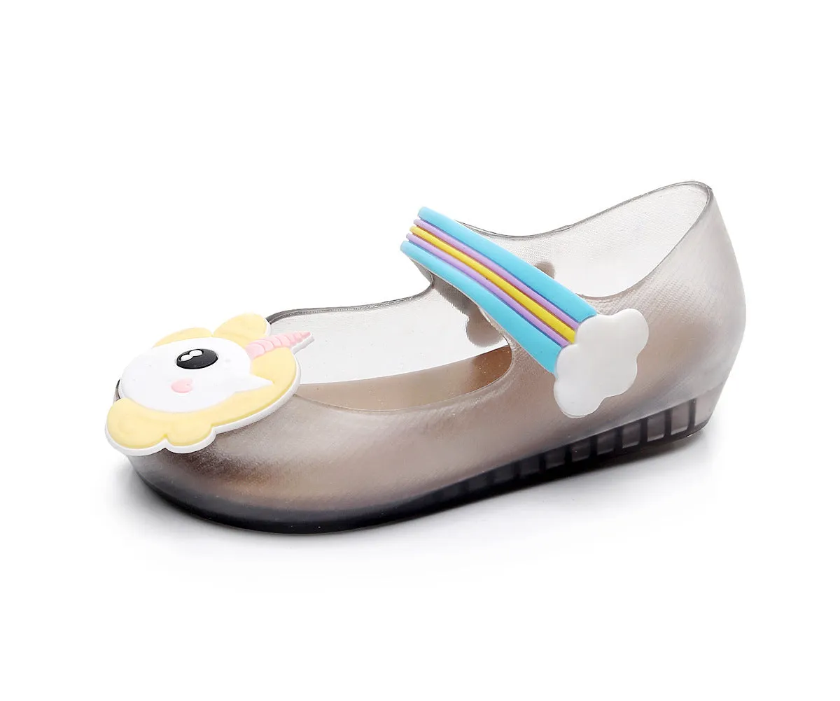 Girls Summer Soft Unicorn Rubber Breathable Waterproof Sandals Jelly Shoes
