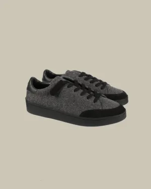 Grey & Black Wool Flannel Sneaker