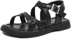 He&Yingmin Toddler Little Girl Sandals Kids Summer Flat Dress Sandals Beach shoes