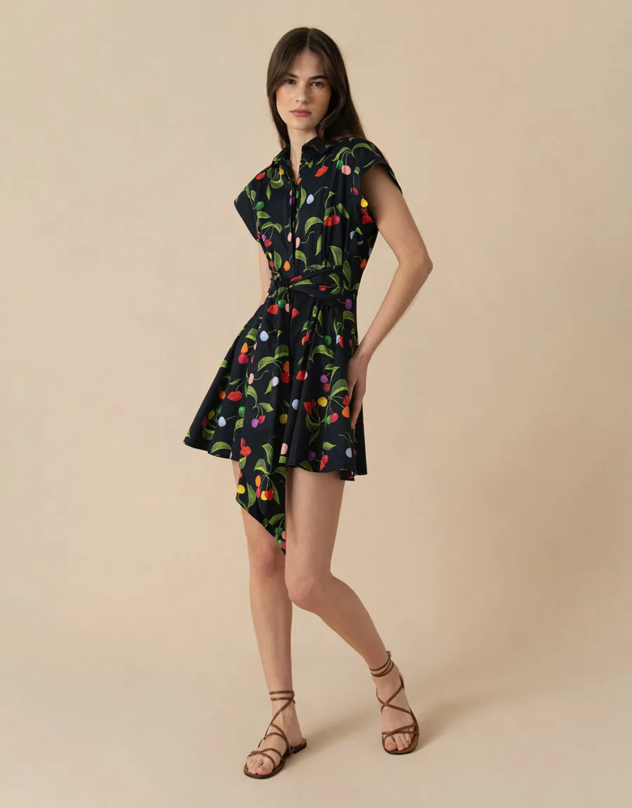 Helena Mini Dress - Cherry Black - SALE