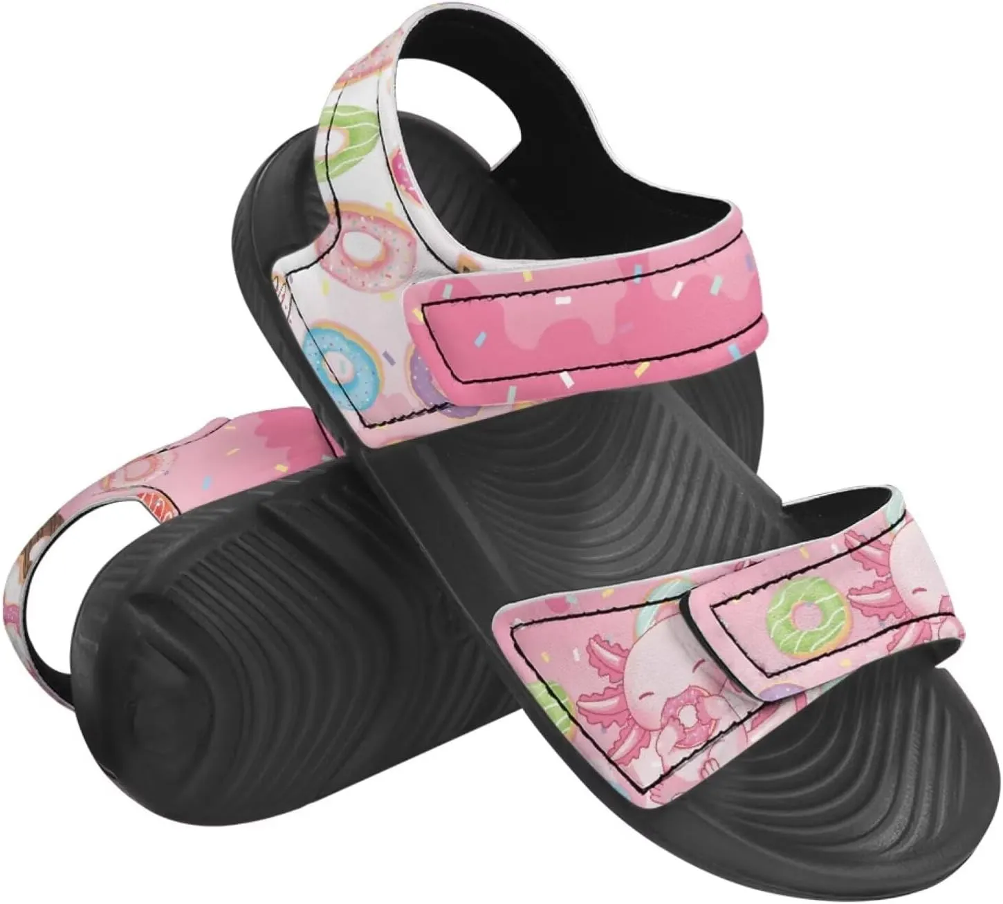 Kids Sandals Dragon Print Summer Sport Hiking Sandals Leather Beach Water Shoes for Boys Girls