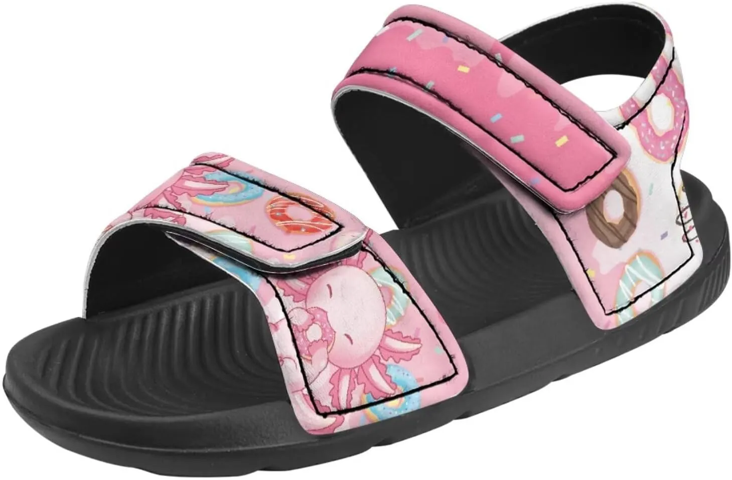 Kids Sandals Dragon Print Summer Sport Hiking Sandals Leather Beach Water Shoes for Boys Girls