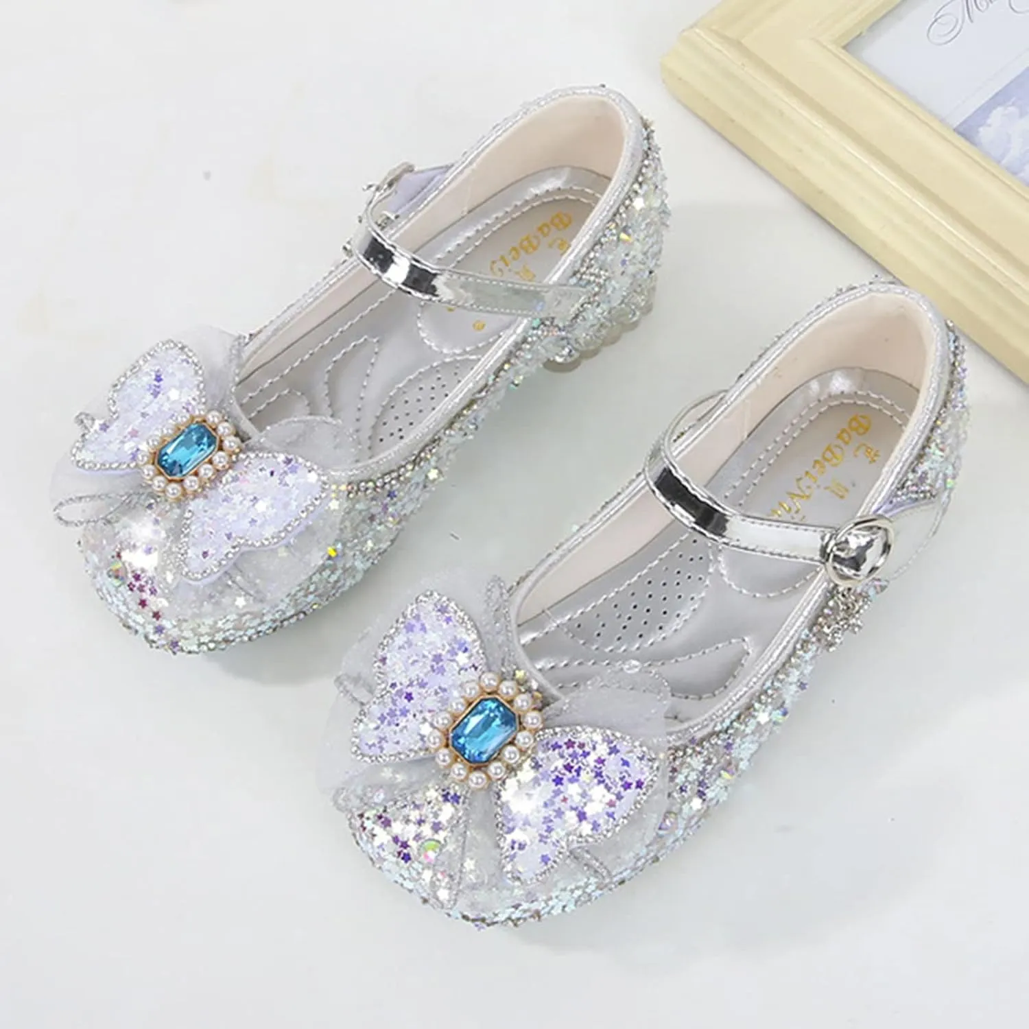Kids Sandals Fashion Autumn Toddler And Girls Casual Shoes Thick Sole Round Toe Buckle Dress Shoes Anti Slip Rubber Sole
