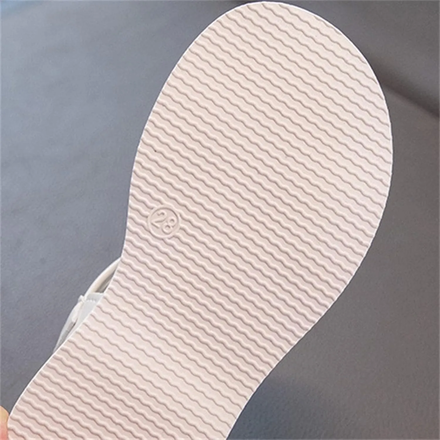 Kids Teen Girl Strap Open Toe Sandals Pearl Flat Bottomed Non Slip Daily Casual Dress Roman Shoes