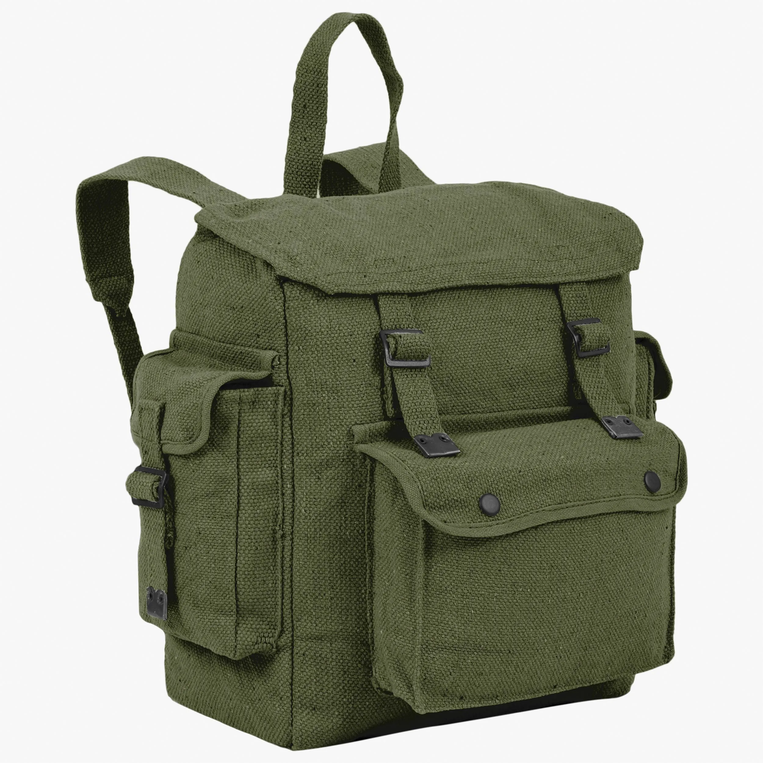 LARGE WEBBING BACKPACK WITH POCKETS