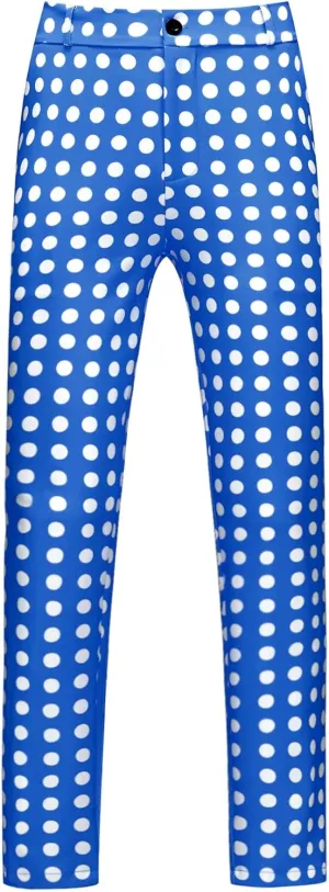 Lars Amadeus Polka Dots Golf Pants for Men's Big and Tall Printed Work Office Trouser