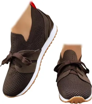 Lausiuoe Slip On Sneakers Women Arch Support Athletic Walking Shoes Casual Mesh-Comfortable Tennis Workout Running Gym Shoes