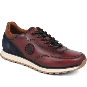 Leather Lace-Up Trainers  - BUG39503 / 324 762