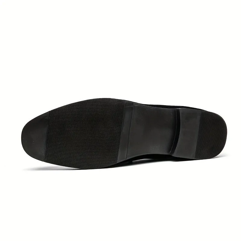 Loafers Vintage Dress Shoes | Mens Footwear Gold Buckle Stylish SlipOns