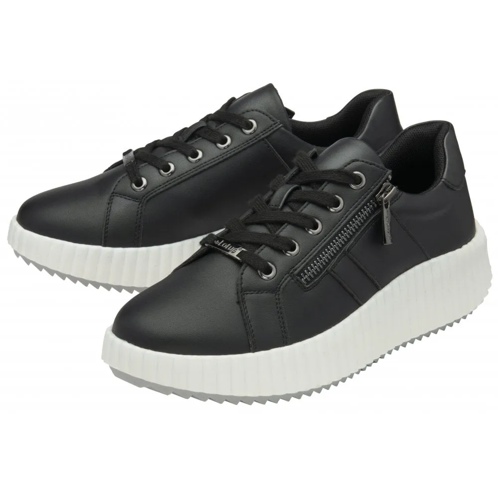 Lotus Trainer Kora with Lace and Zip ULS577 BLACK