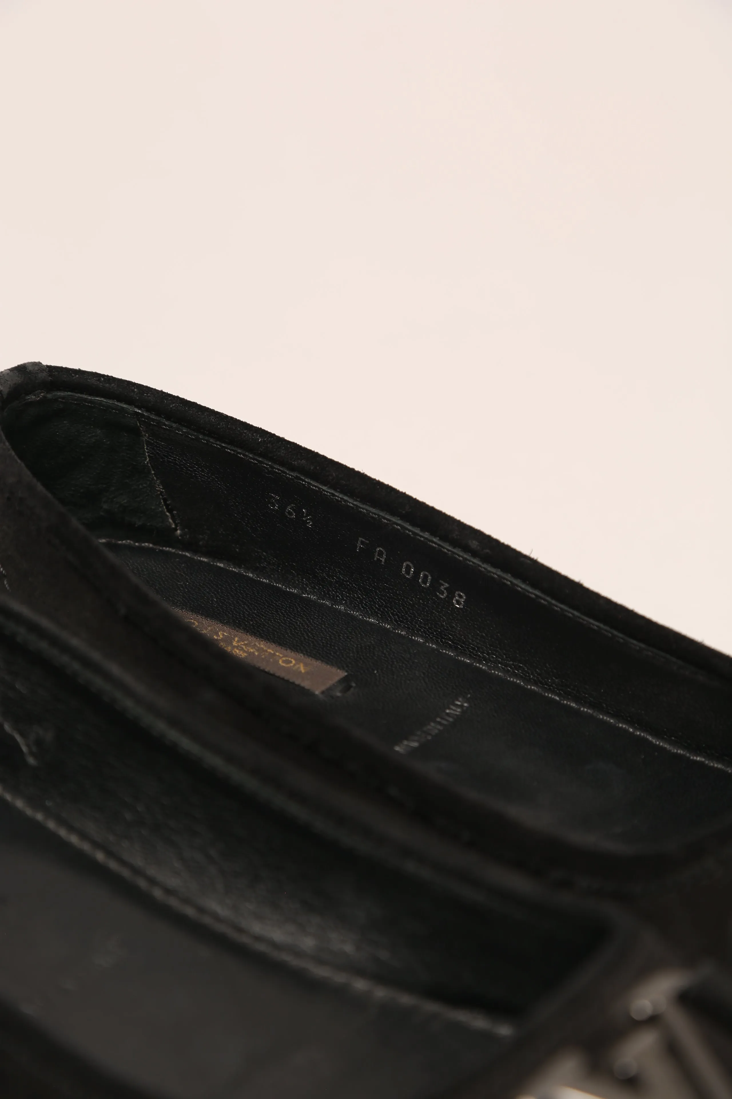 LOUIS VUITTON Suede Leather Ballet Flats