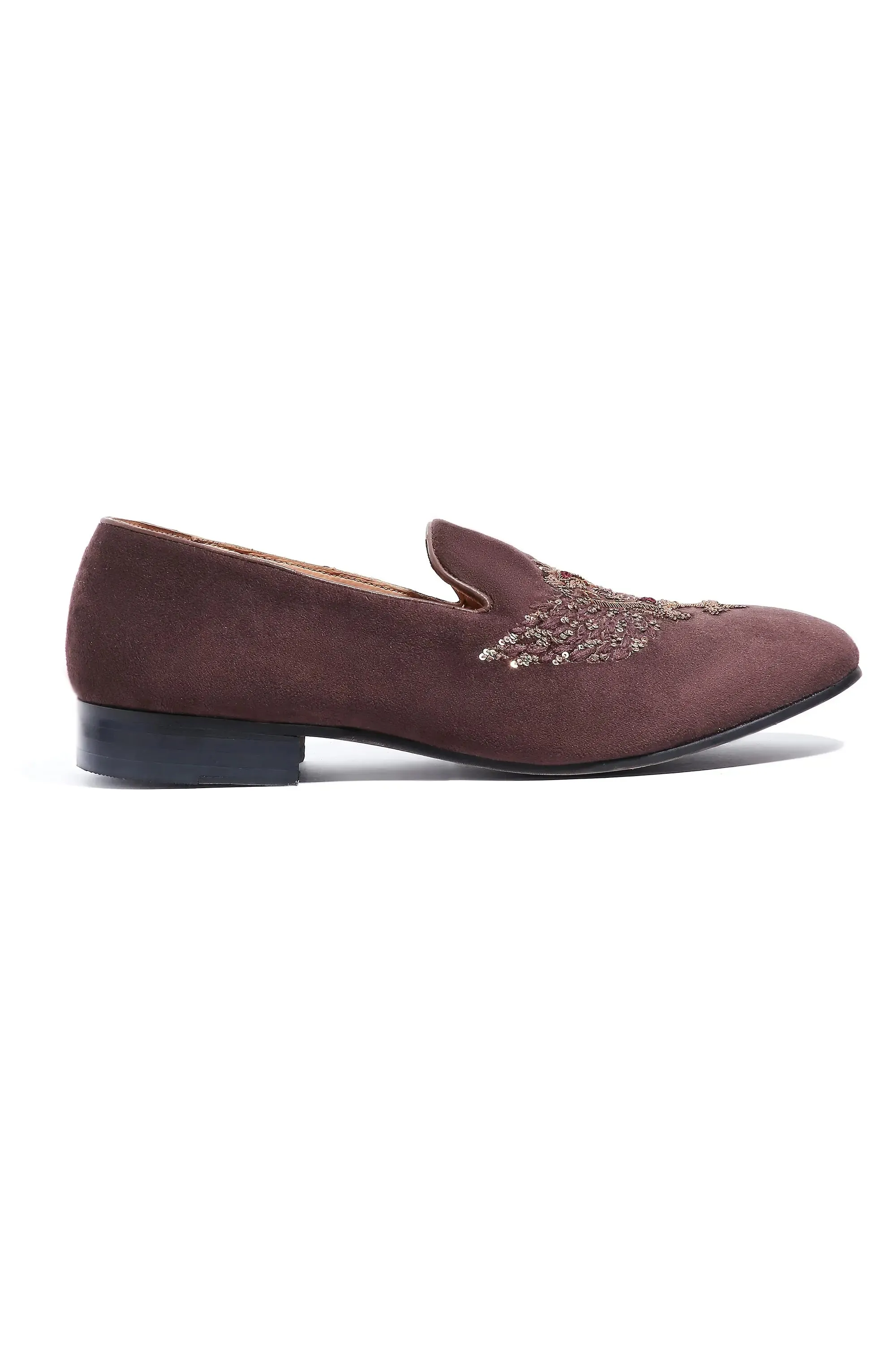 Luxe Crowned Elegance Velvet Slip-ons