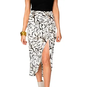 Marie Tiger Stripes Midi Skirt