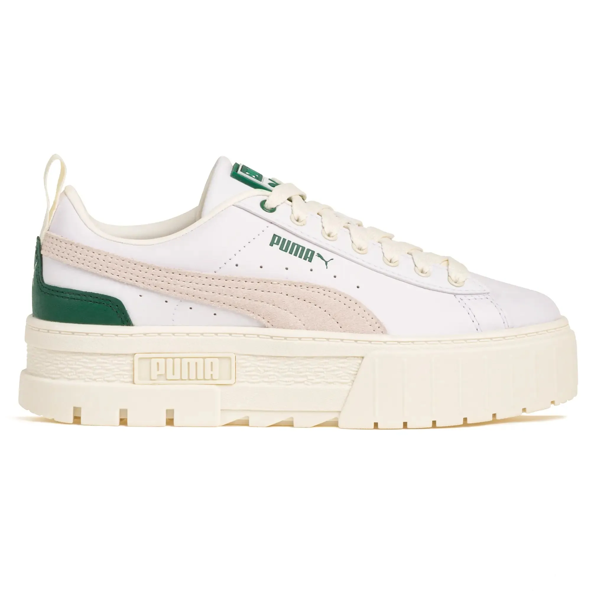 Mayze Leather - White/Green