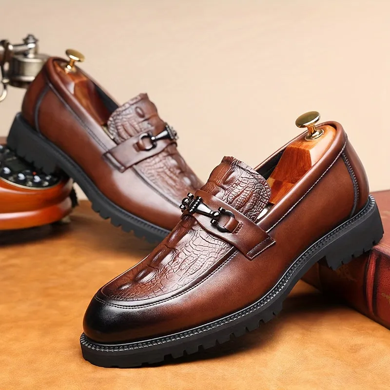 Men's Luxury Cowhide Top Layer Loafers With Rubber Sole | Dress Shoes