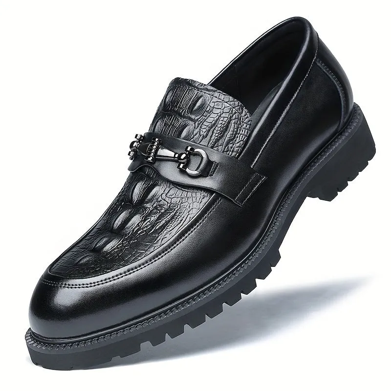 Men's Luxury Cowhide Top Layer Loafers With Rubber Sole | Dress Shoes