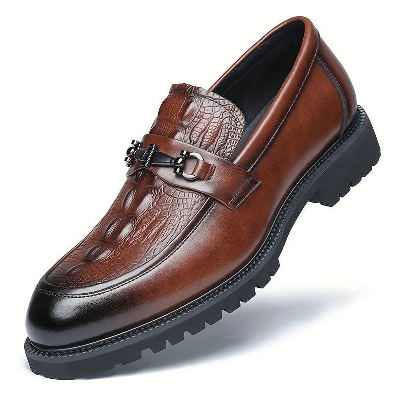 Men's Luxury Cowhide Top Layer Loafers With Rubber Sole | Dress Shoes
