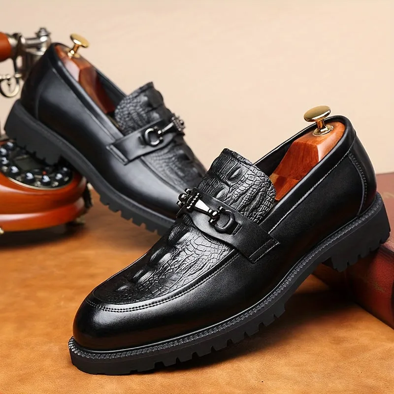 Men's Luxury Cowhide Top Layer Loafers With Rubber Sole | Dress Shoes