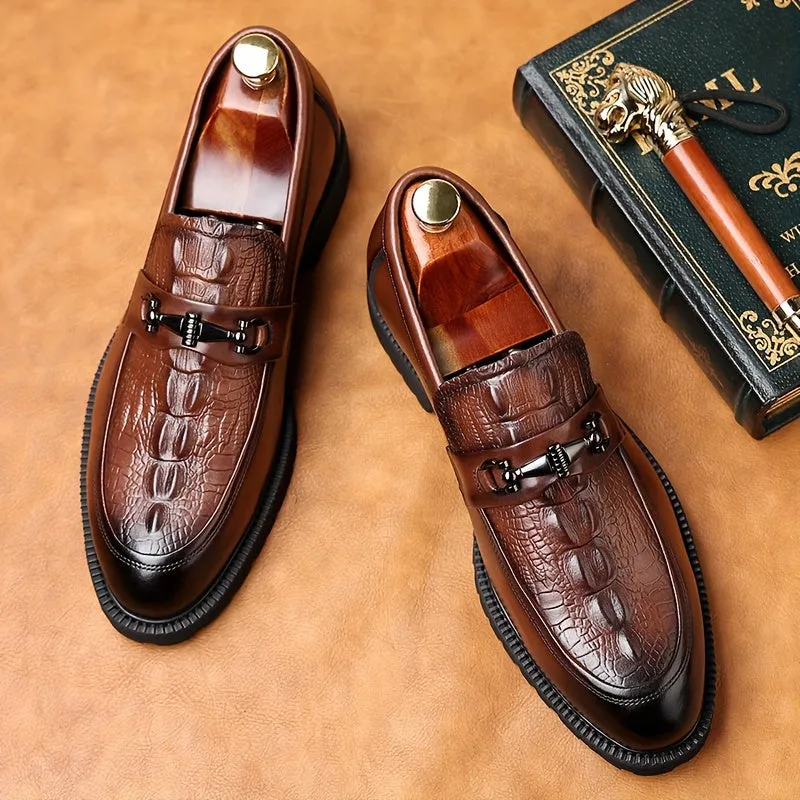 Men's Luxury Cowhide Top Layer Loafers With Rubber Sole | Dress Shoes