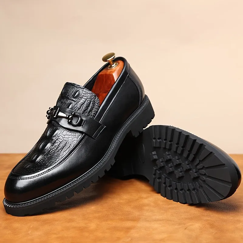 Men's Luxury Cowhide Top Layer Loafers With Rubber Sole | Dress Shoes