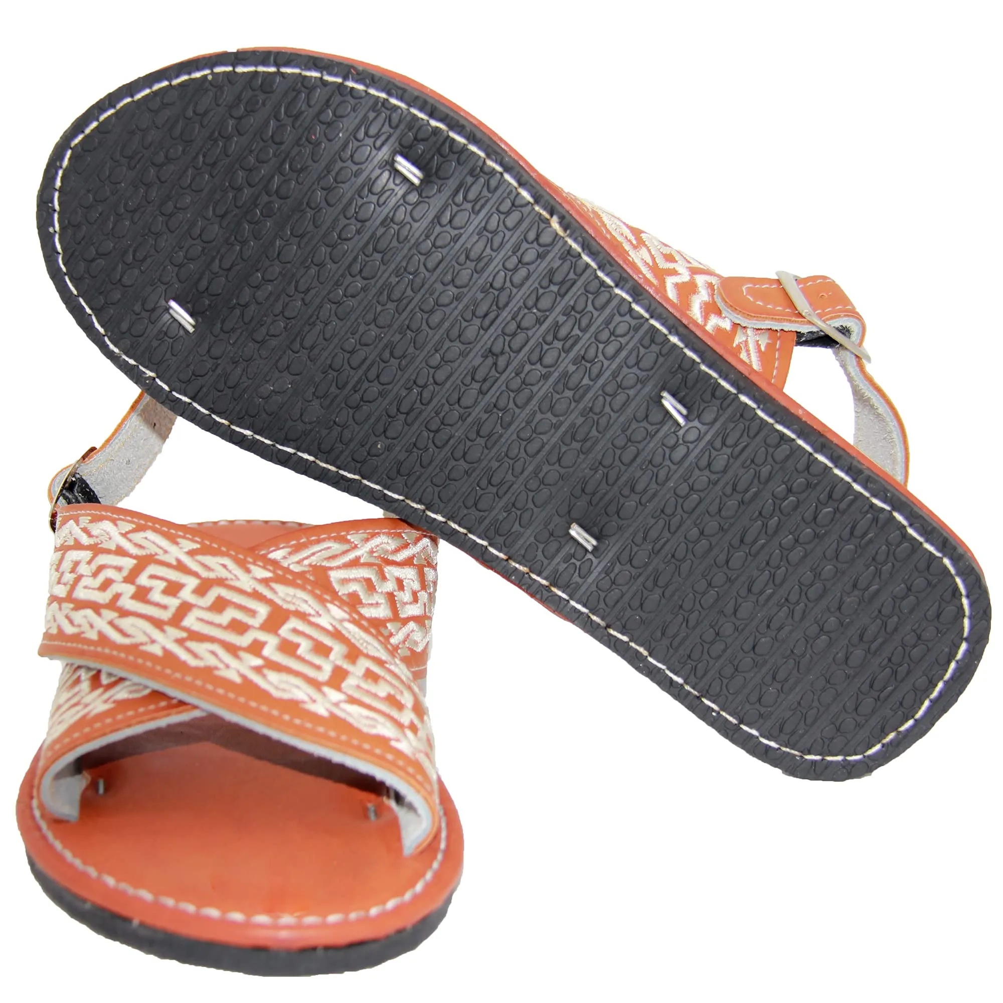 Men’s Mexican Huarache Leather Embroidered Sandal