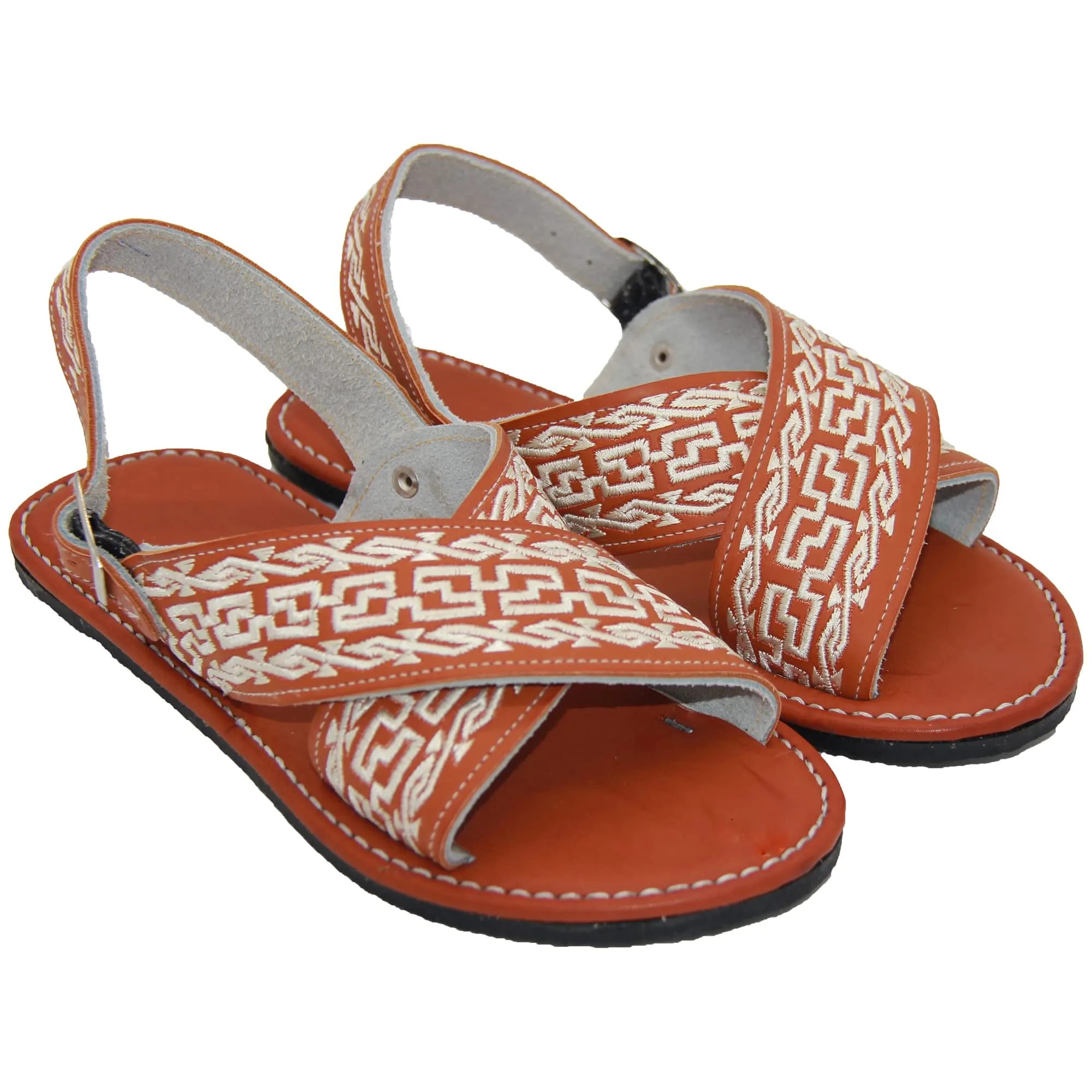 Men’s Mexican Huarache Leather Embroidered Sandal