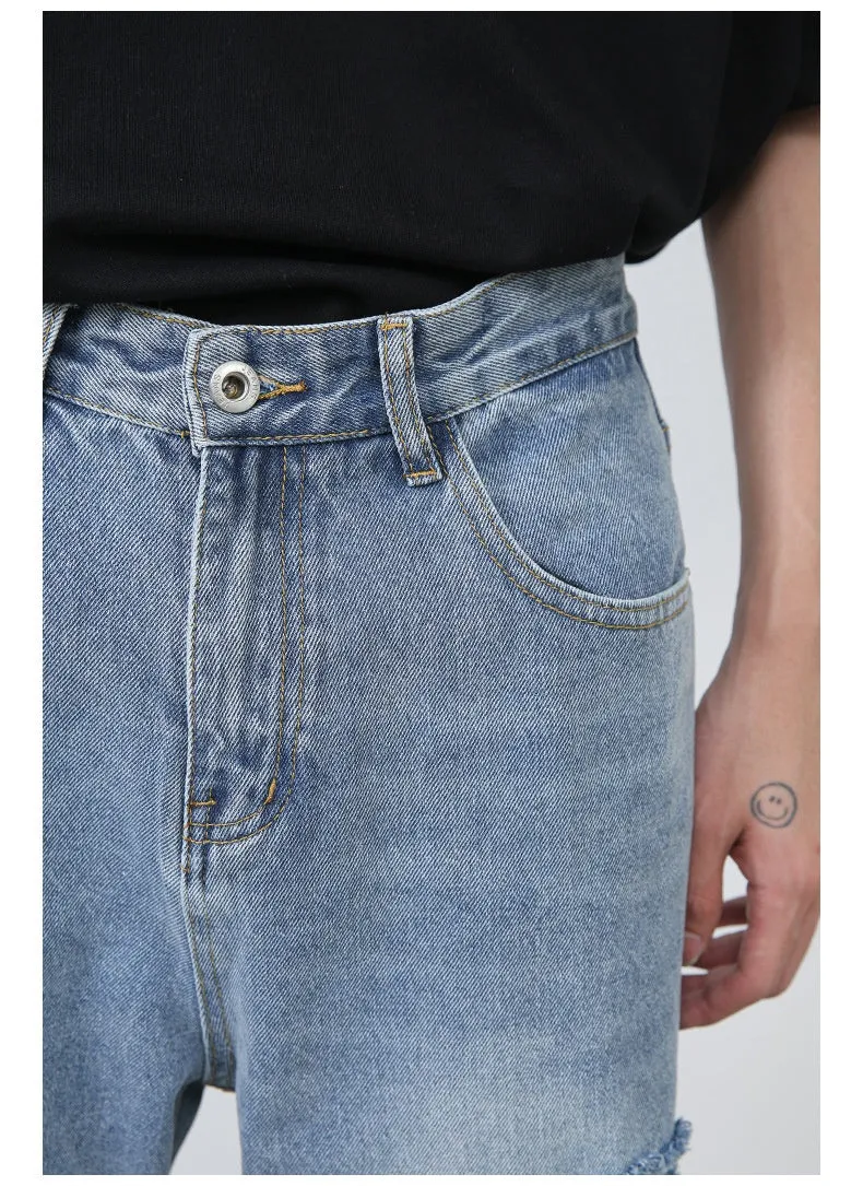 Men’s Ripped Jeans - Retro High Street Blue