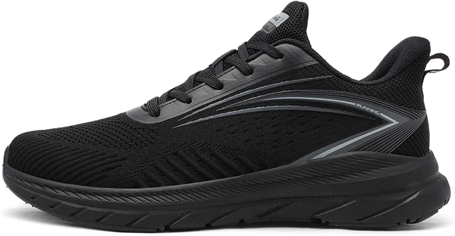 Men's Sports Running Shoes Lightweight Breathable Walking Shoes Non-Slip Outdoor Sports Cross-Country Running Shoes Fashion Sneakers Mesh Athletic Casual Shoes
