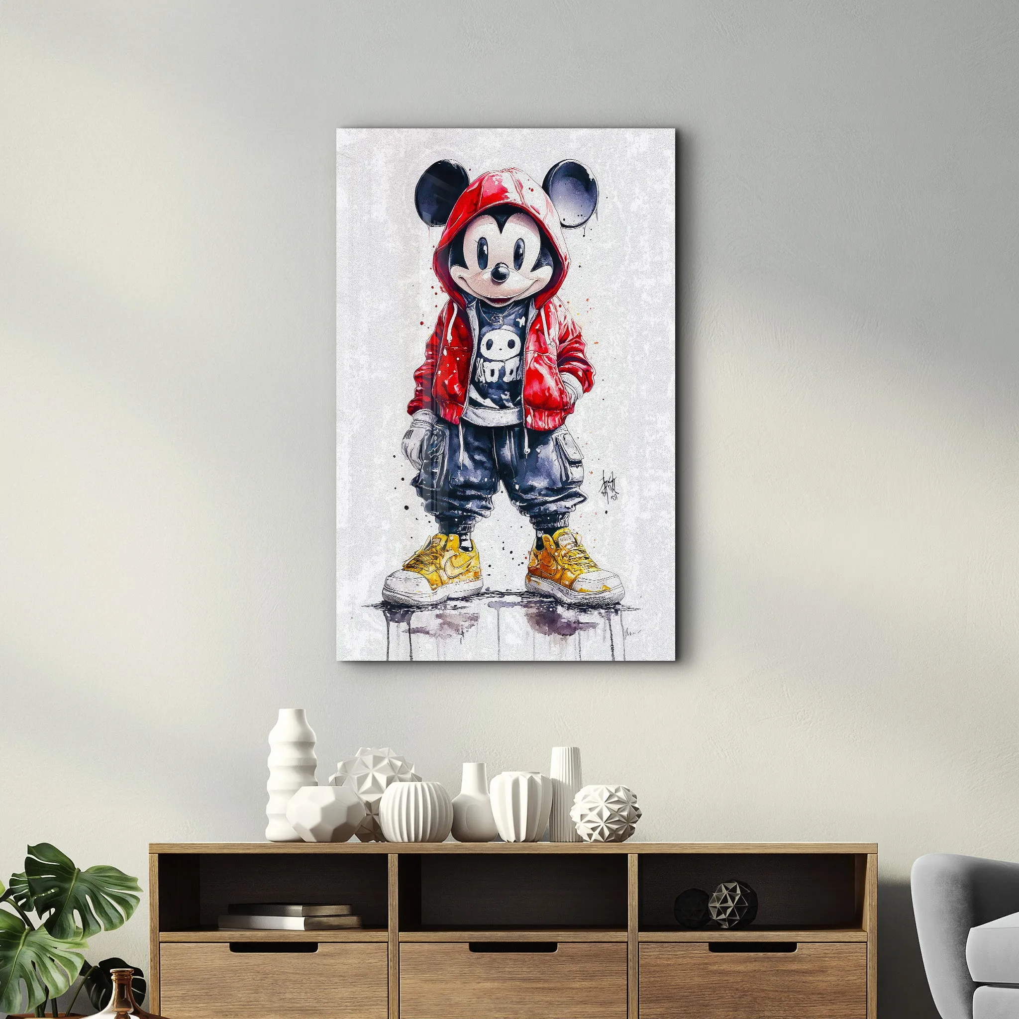 Mischief in the Streets - Glass Wall Art