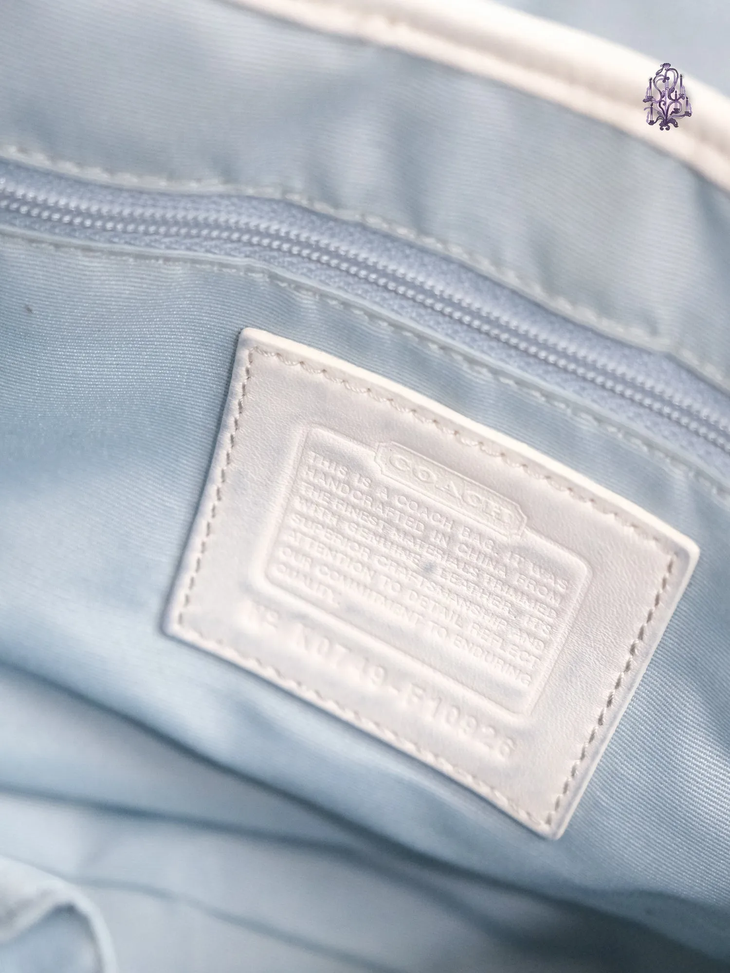  monogram baby blue handbag shoulder bag