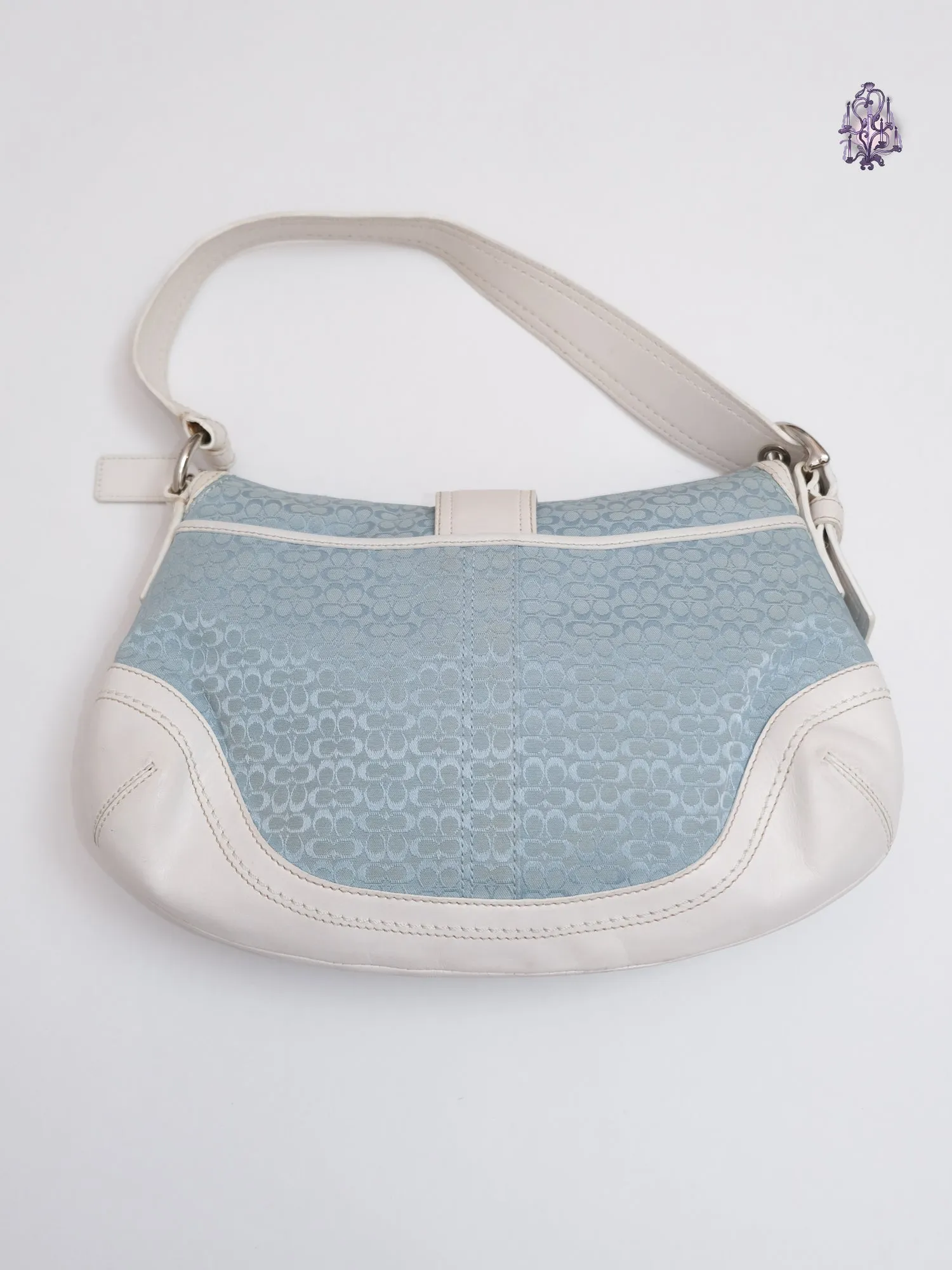  monogram baby blue handbag shoulder bag