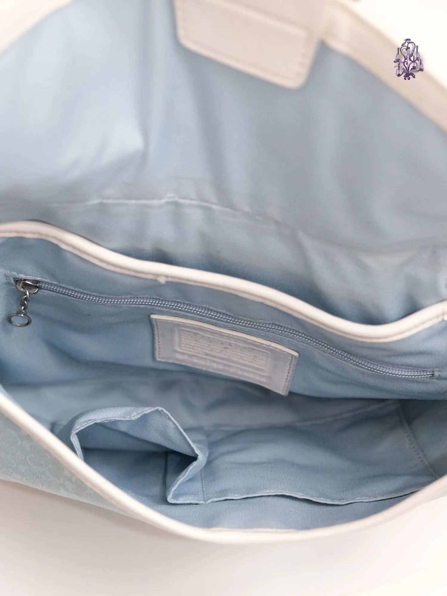  monogram baby blue handbag shoulder bag