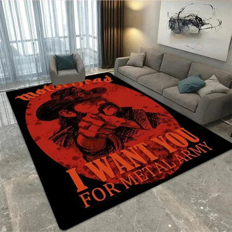 Motörhead Legacy Anti-Slip Rockstar Rug – Living Room, Bedroom, & Photo Studio Essential