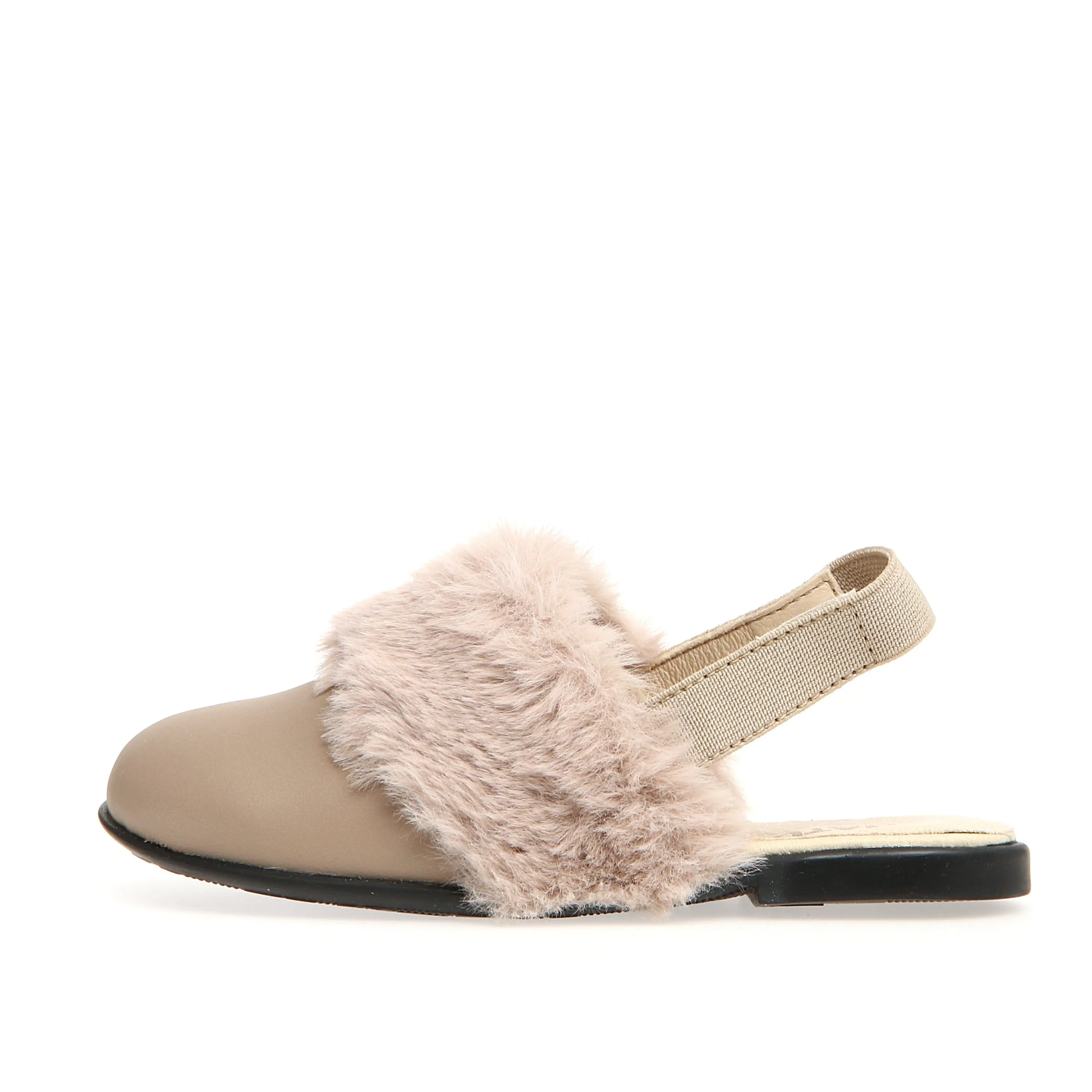 Naturino Girl's Toocuutie Fur Sandals - Taupe