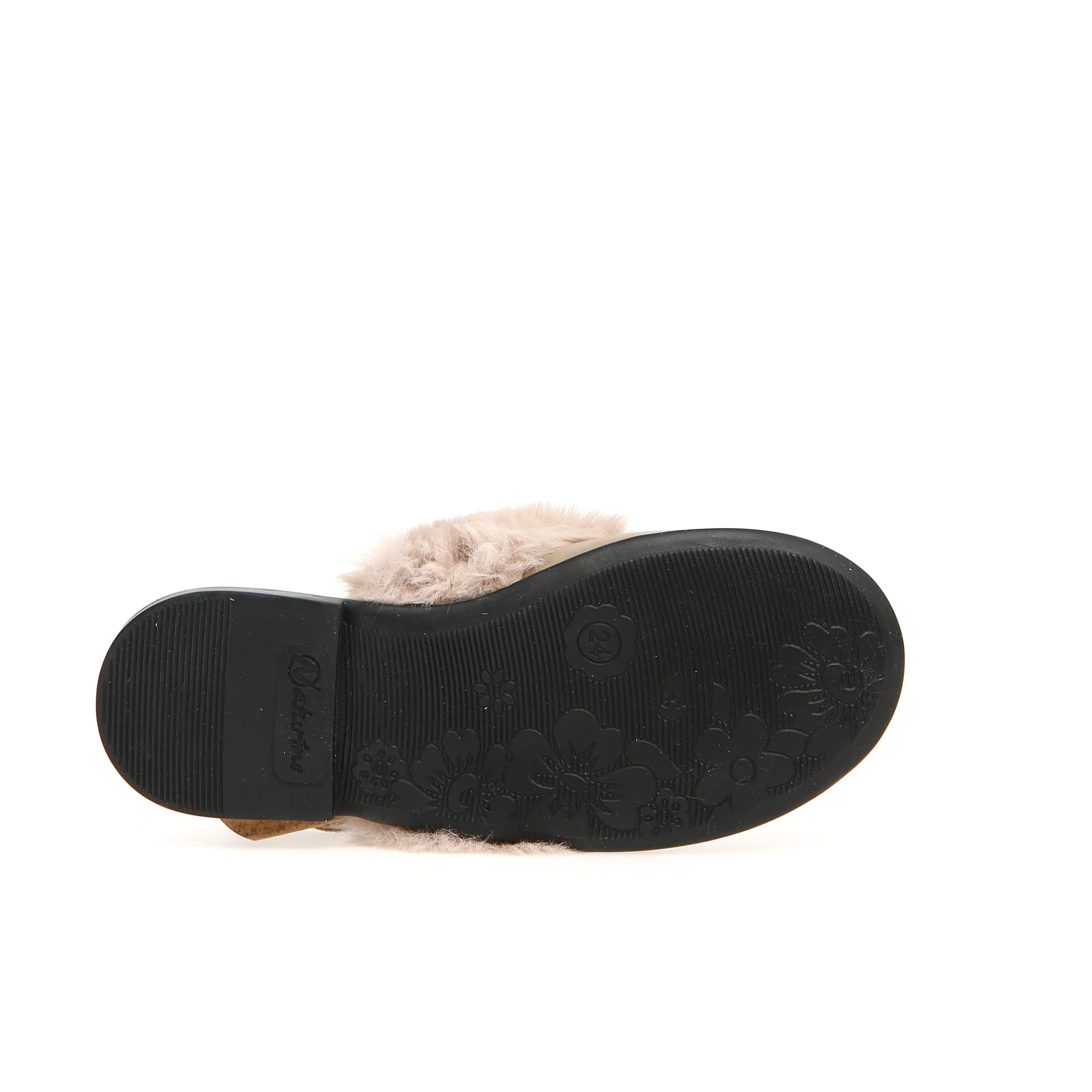 Naturino Girl's Toocuutie Fur Sandals - Taupe