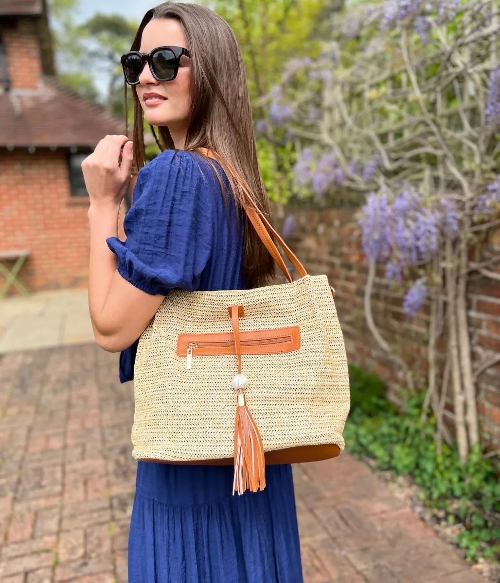 Navy Button Through Maxi Dress