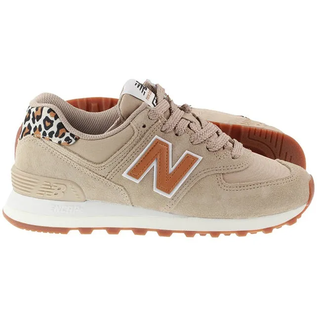 New Balance Trainers Womens 574 Animal Print Mindful Grey