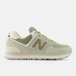 New Balance Womens 574 Fashion Trainers - Olivine / Dark Stoneware
