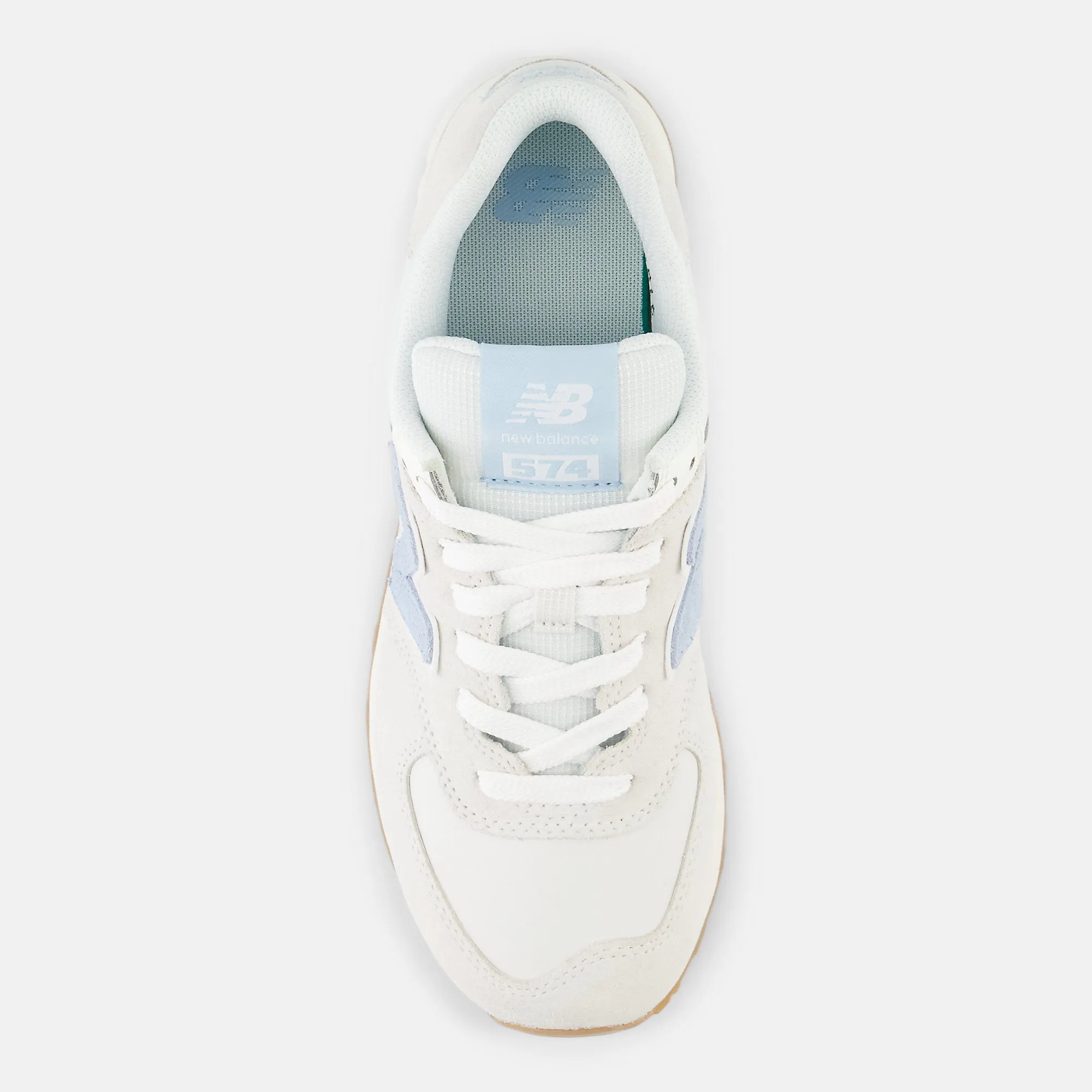 New Balance Womens 574 Fashion Trainers - Sea Salt / Baby Blue
