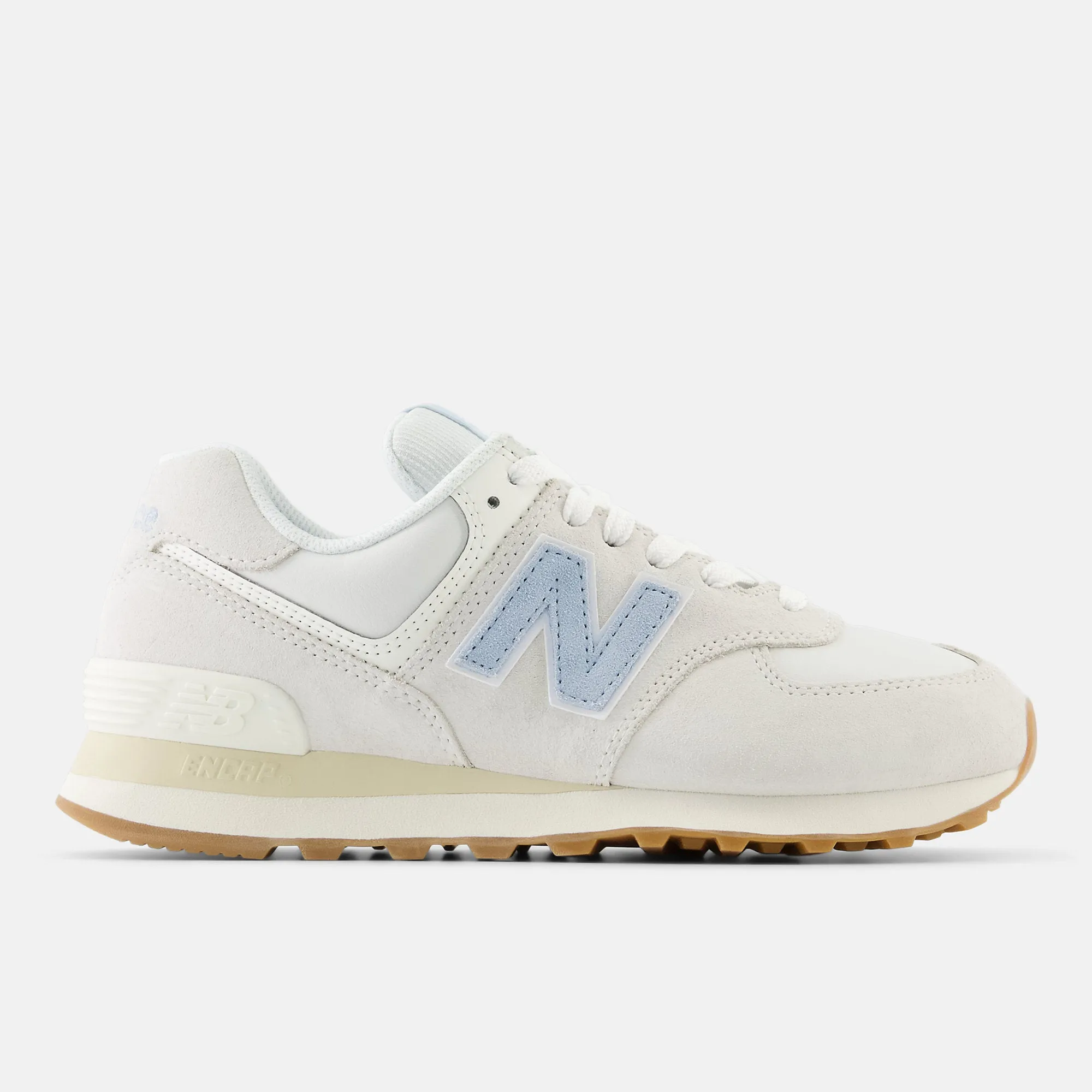 New Balance Womens 574 Fashion Trainers - Sea Salt / Baby Blue