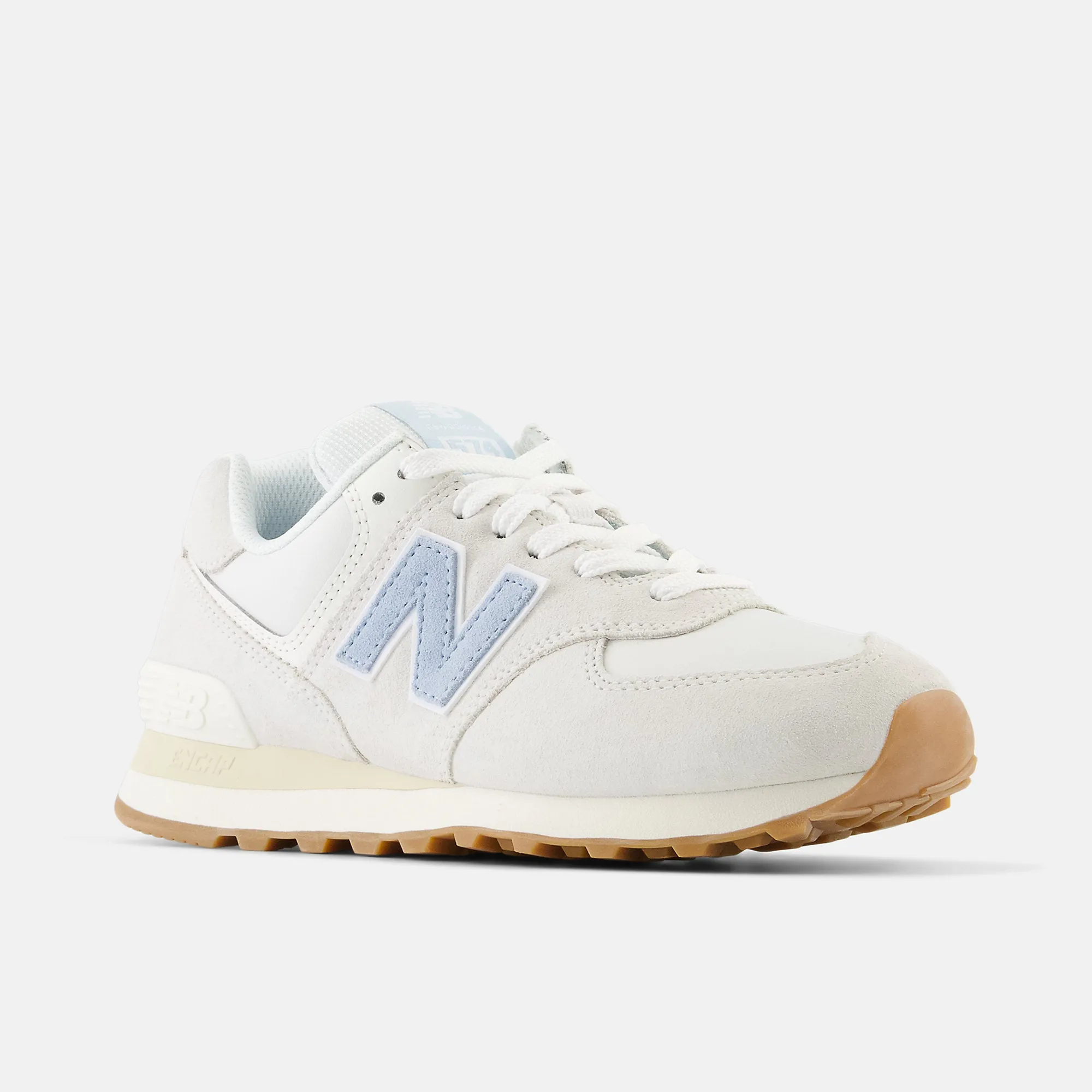 New Balance Womens 574 Fashion Trainers - Sea Salt / Baby Blue