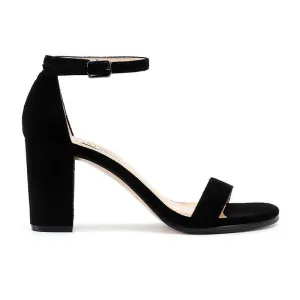 Nude Block Heels Sandals Summer Chunky Heel Buckle High Heels