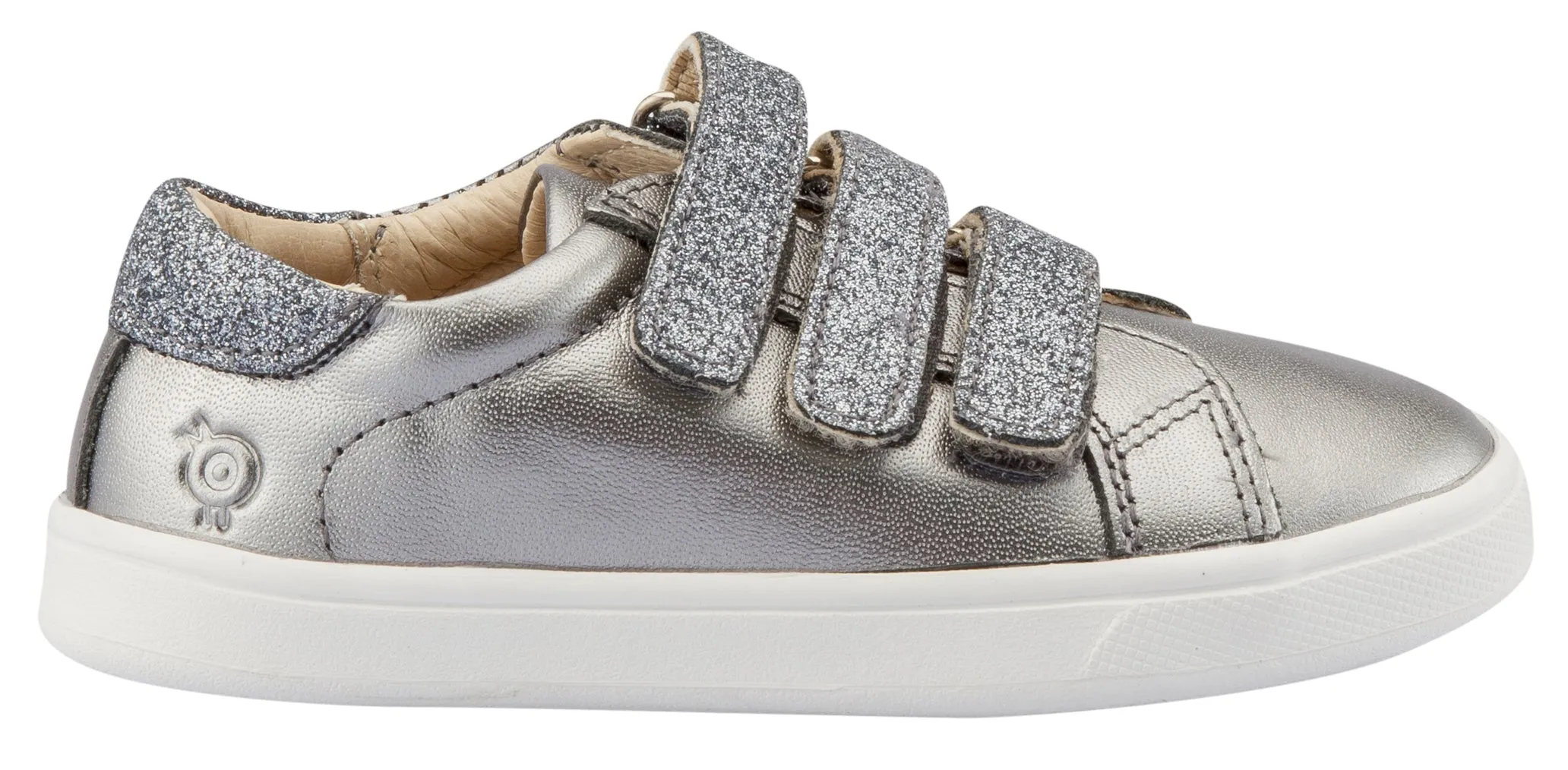 Old Soles Girl's Edgy Markert Sneakers, Rich Silver / Glam Gunmetal
