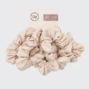 organic cotton knit scrunchies 5pk - (more colors)